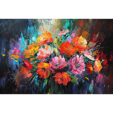 Abstract Acrylic Flower Canvas on Canvas